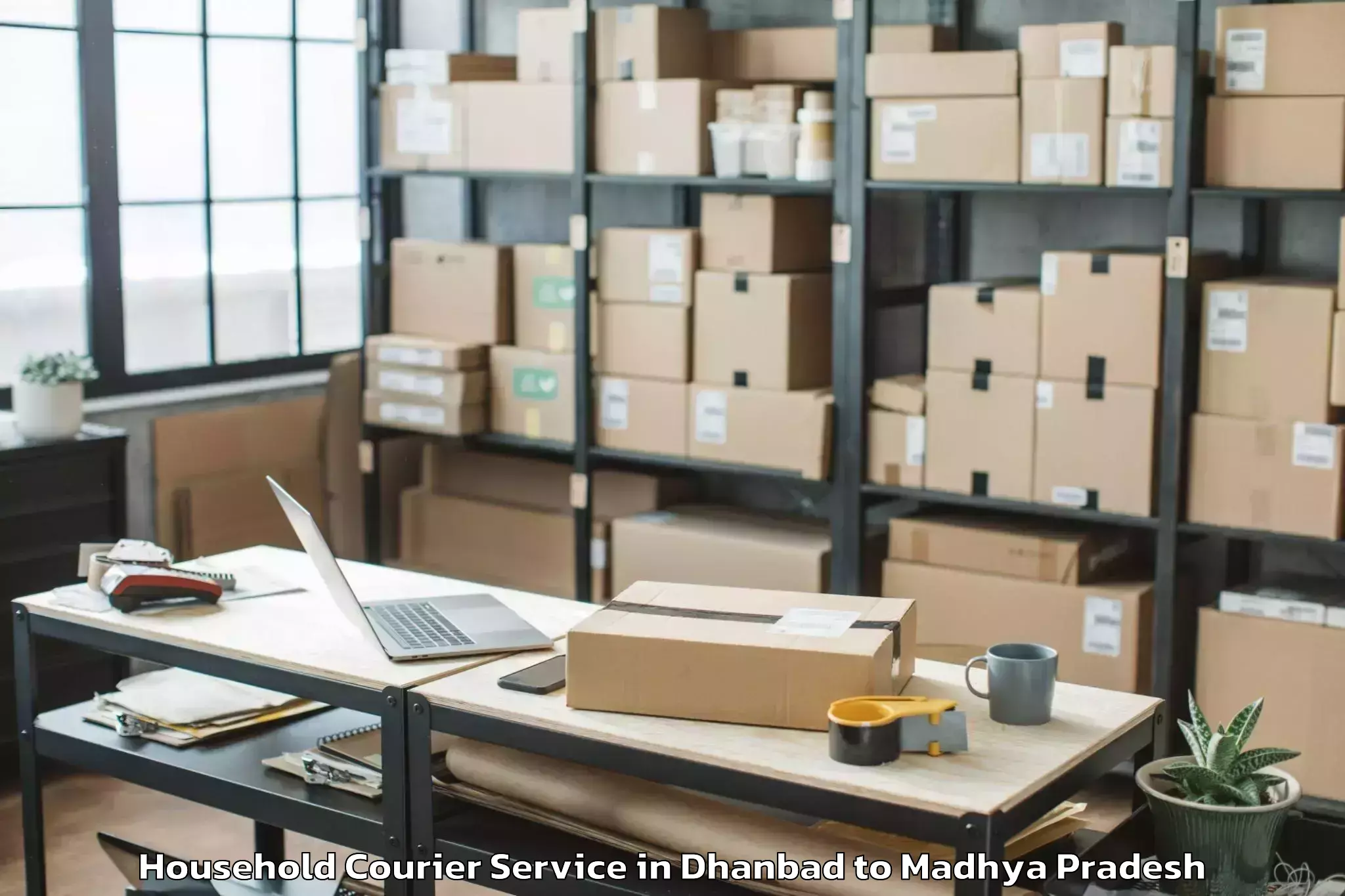 Reliable Dhanbad to Baldevgarh Household Courier